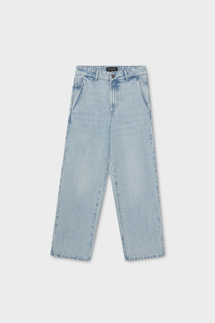 Effortlessly Stylish High-Waisted Denim Pants