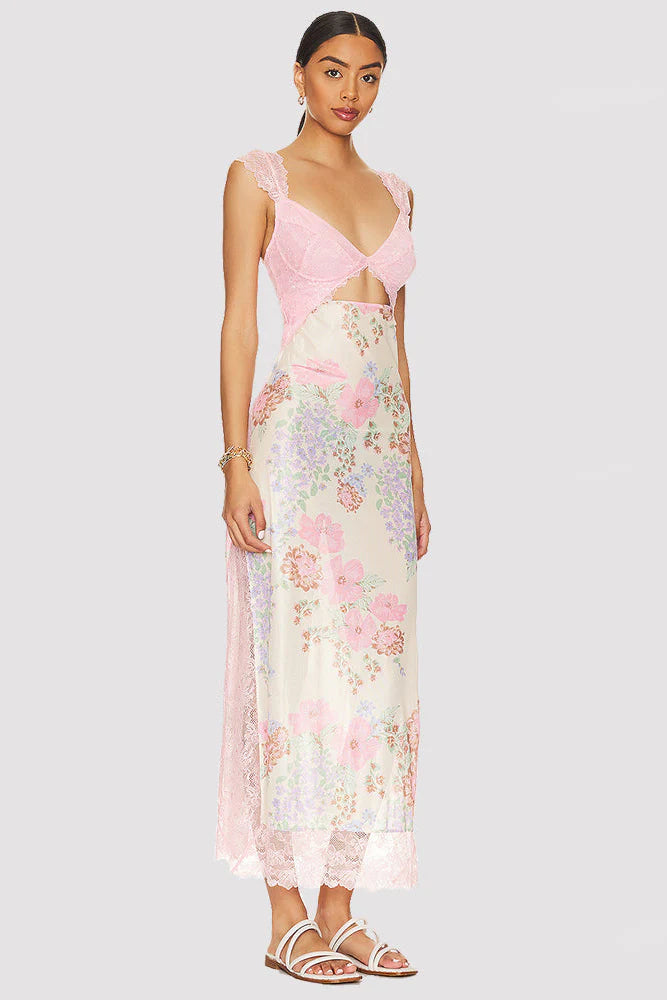 Floral Lace Maxi Dress