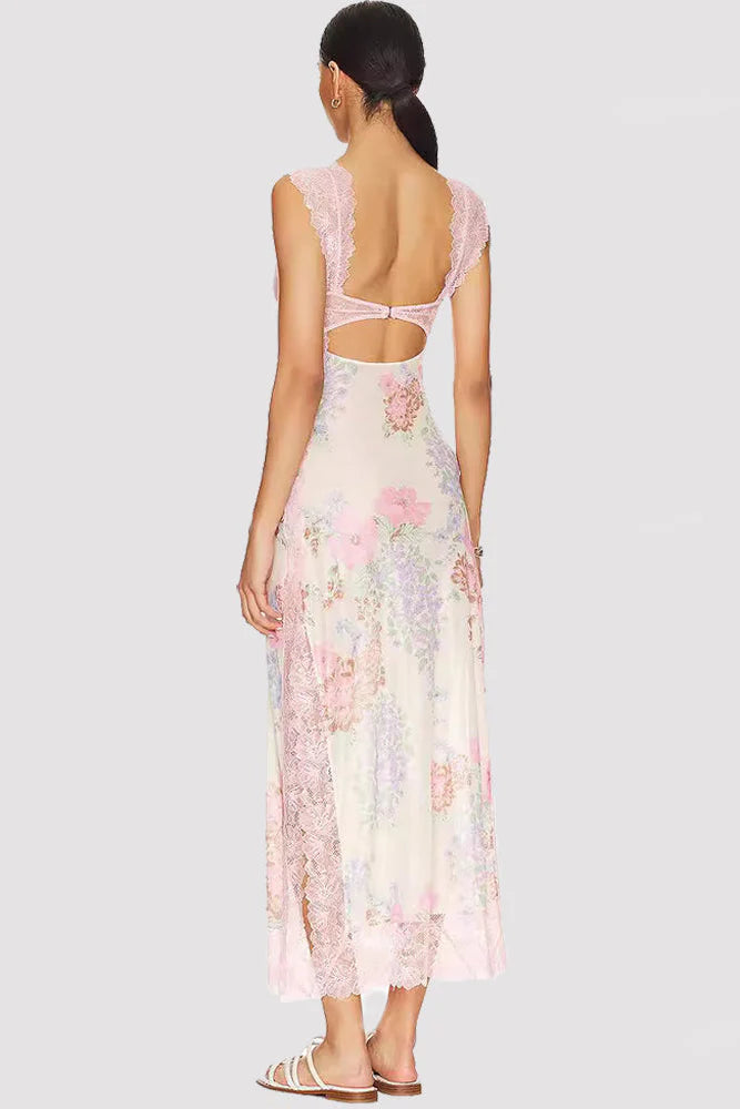 Floral Lace Maxi Dress