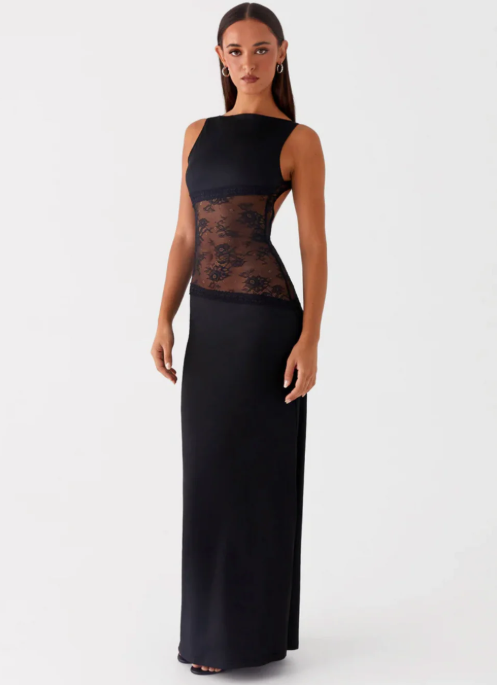 Effortless Elegance Lace Cut-Out Maxi Dress