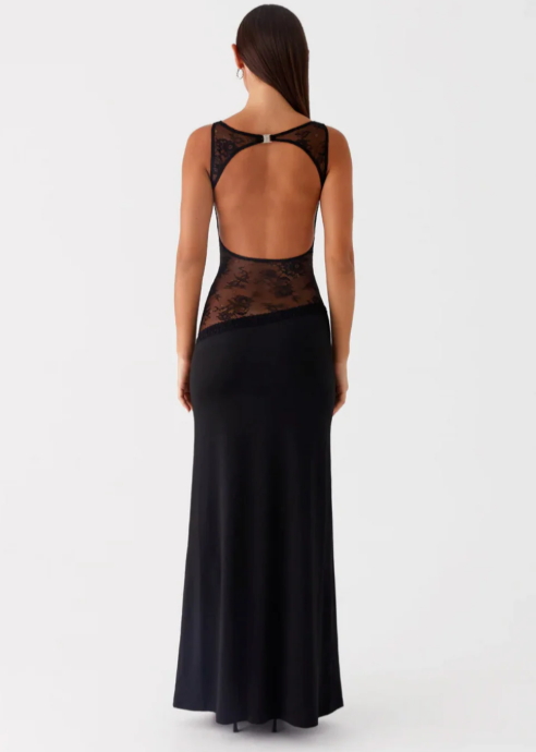 Effortless Elegance Lace Cut-Out Maxi Dress