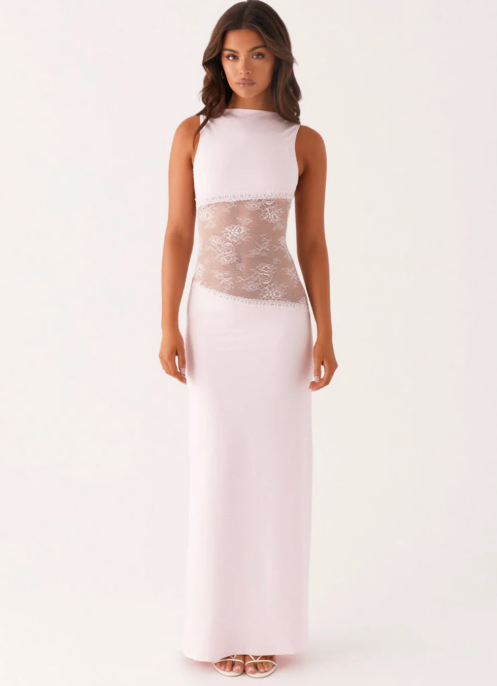Effortless Elegance Lace Cut-Out Maxi Dress