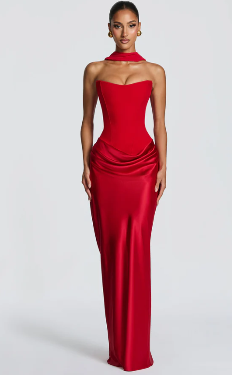 Elegant Satin Evening Dress