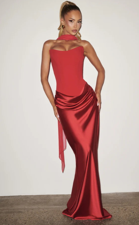 Elegant Satin Evening Dress