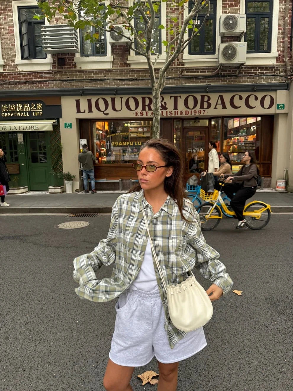Seamless Charm Checked Shirt - Leeylaa