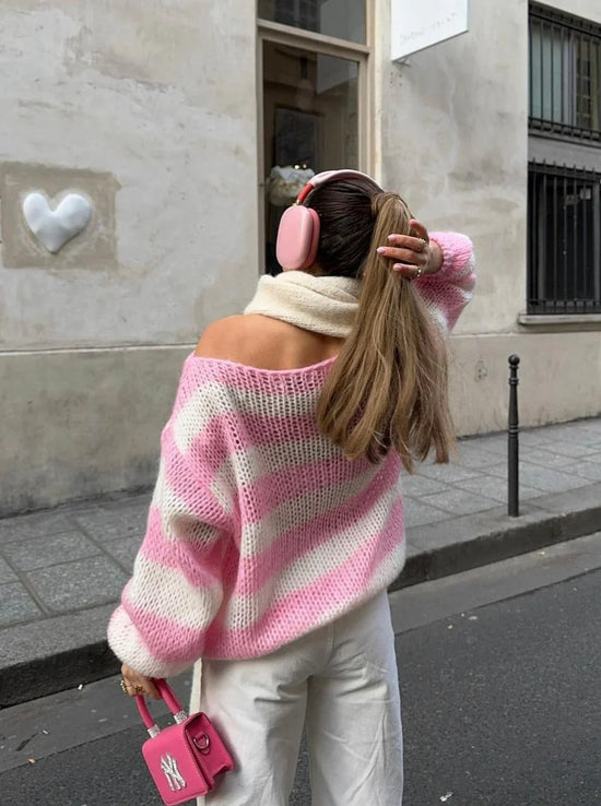 Striped Chic Knit Sweater