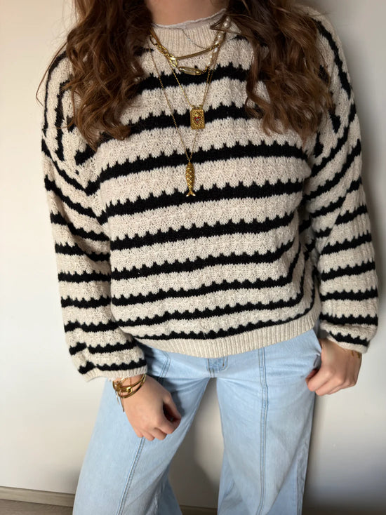 Effortless Striped Knit Sweater