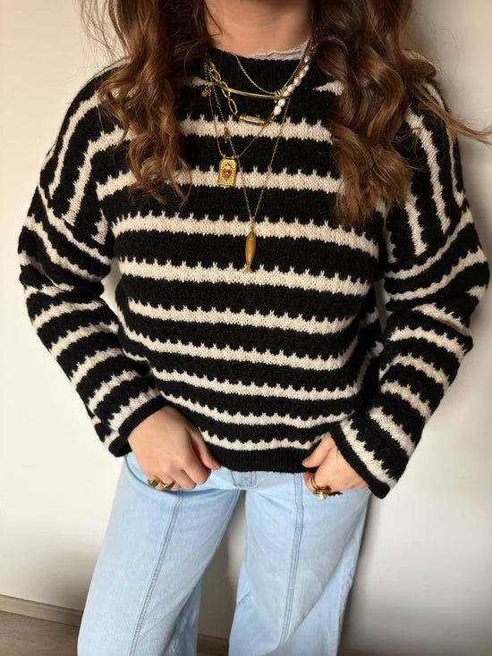 Effortless Striped Knit Sweater