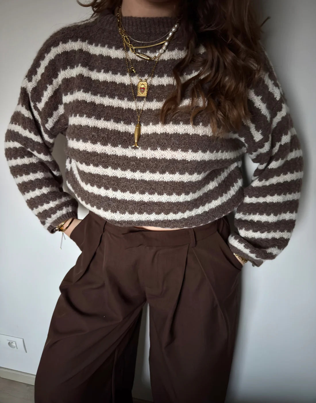 Effortless Striped Knit Sweater