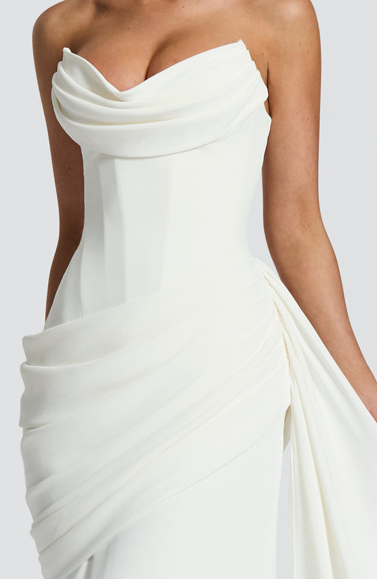 Pleated Cowl Gown