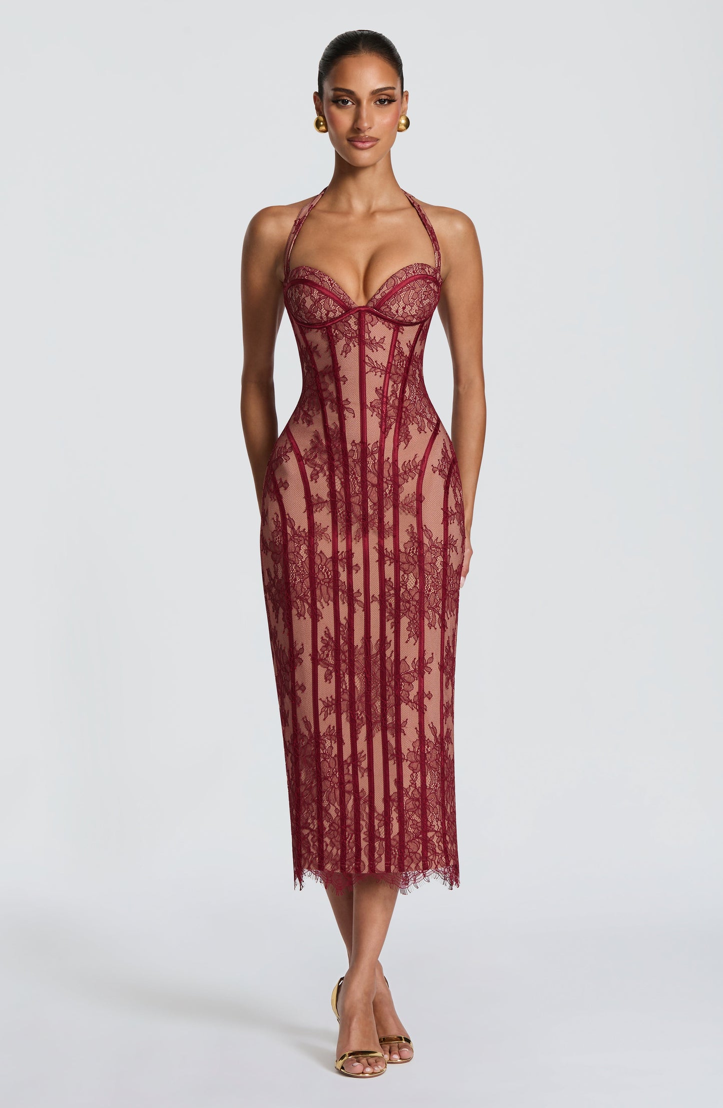 Laced Allure Midi Dress