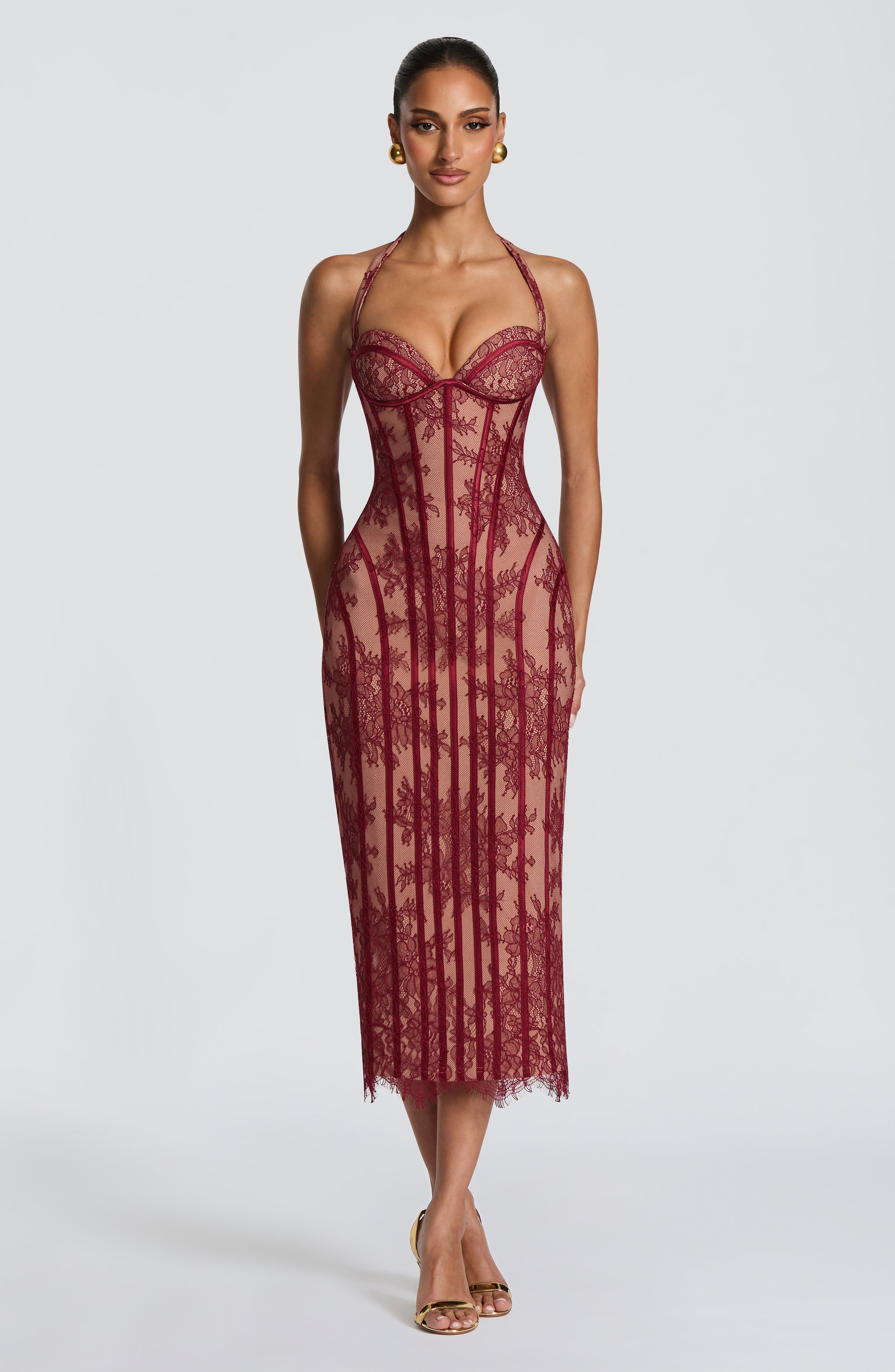 Laced Allure Midi Dress