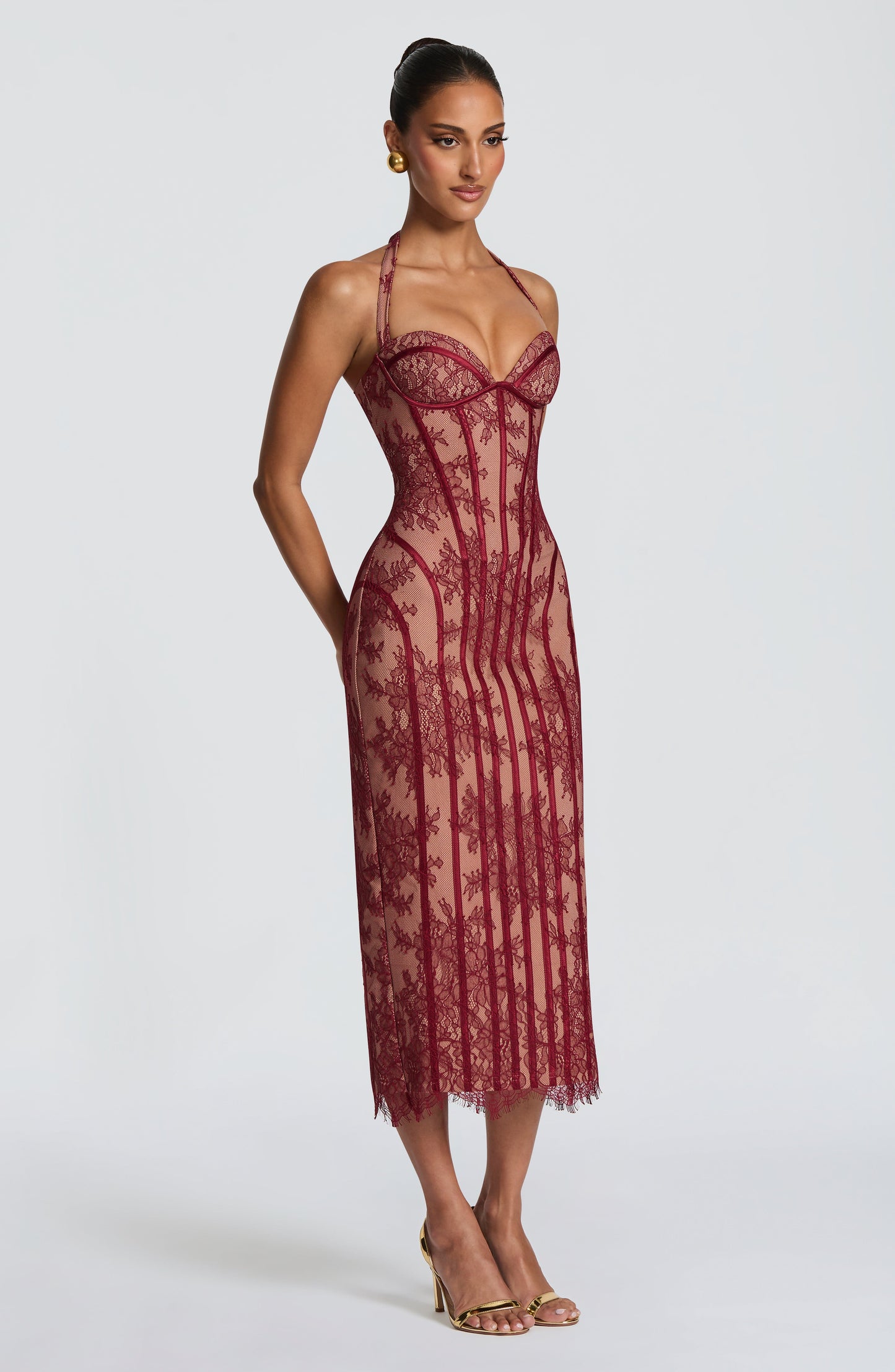 Laced Allure Midi Dress