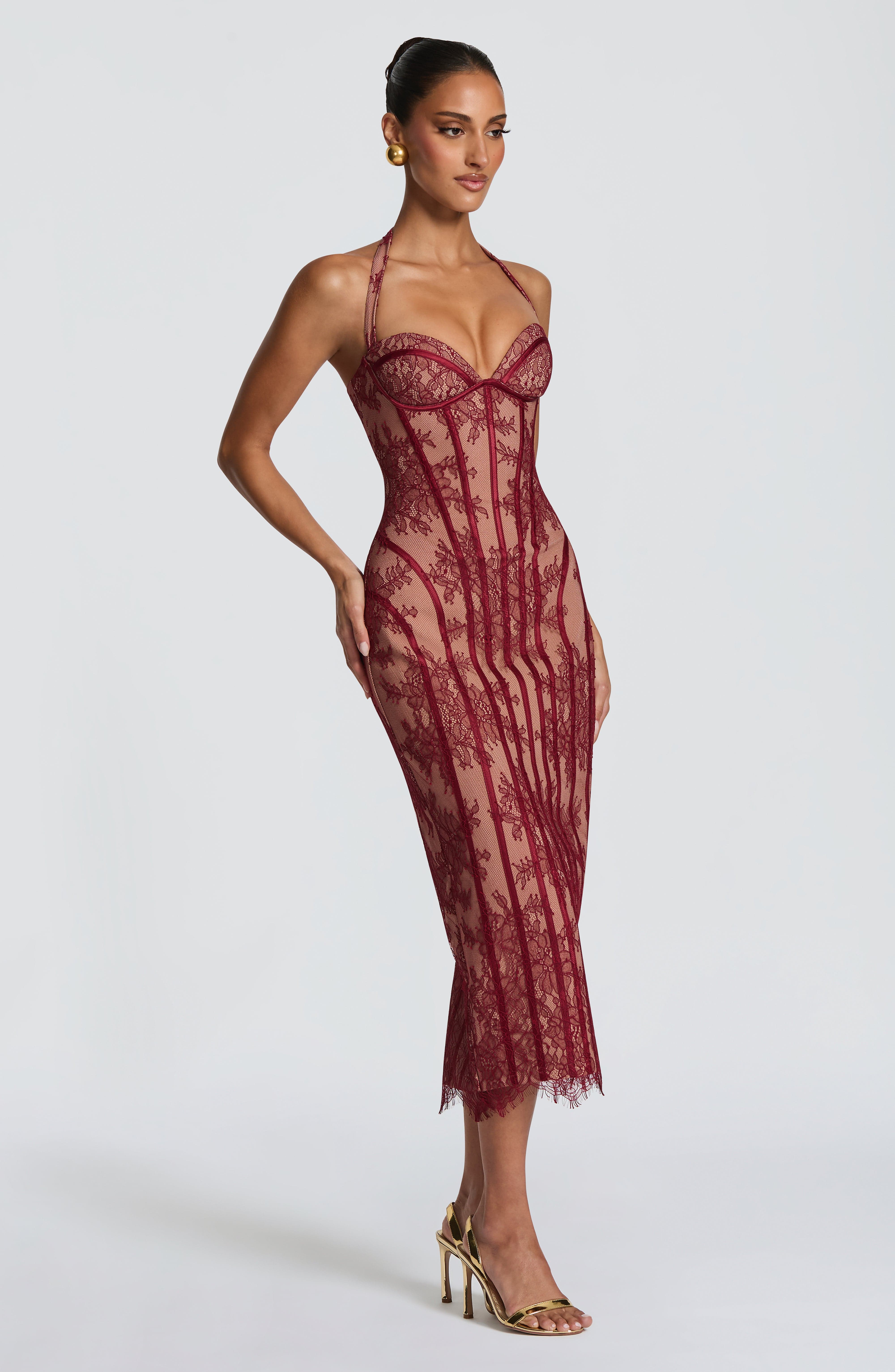 Laced Allure Midi Dress