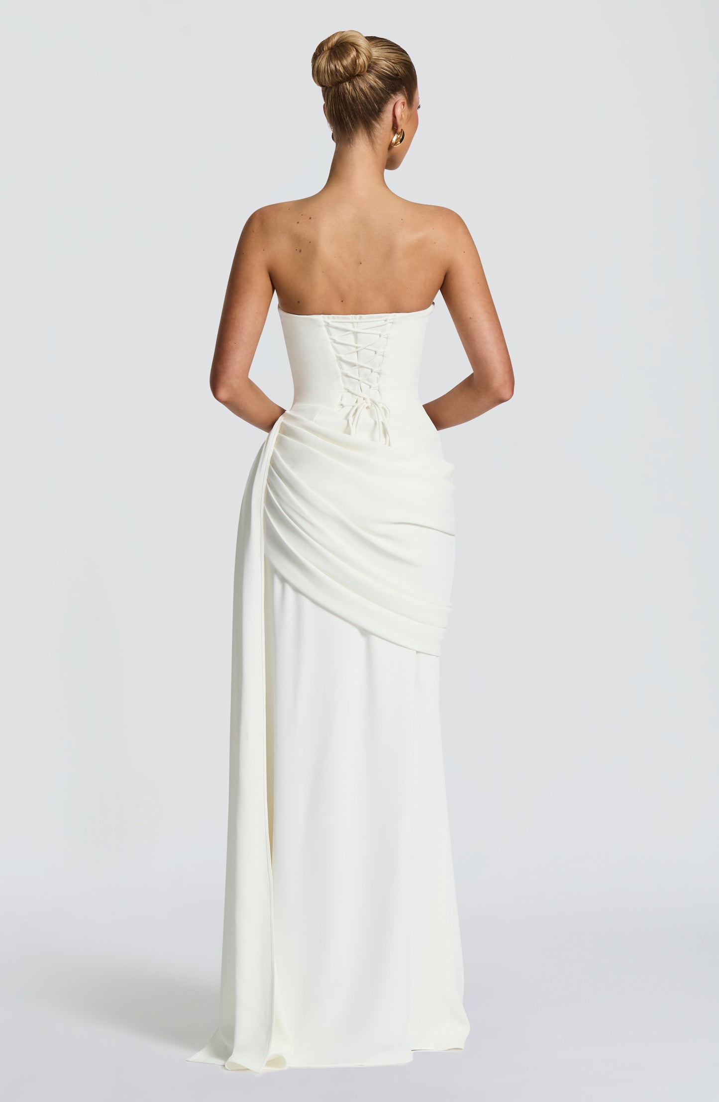 Pleated Cowl Gown