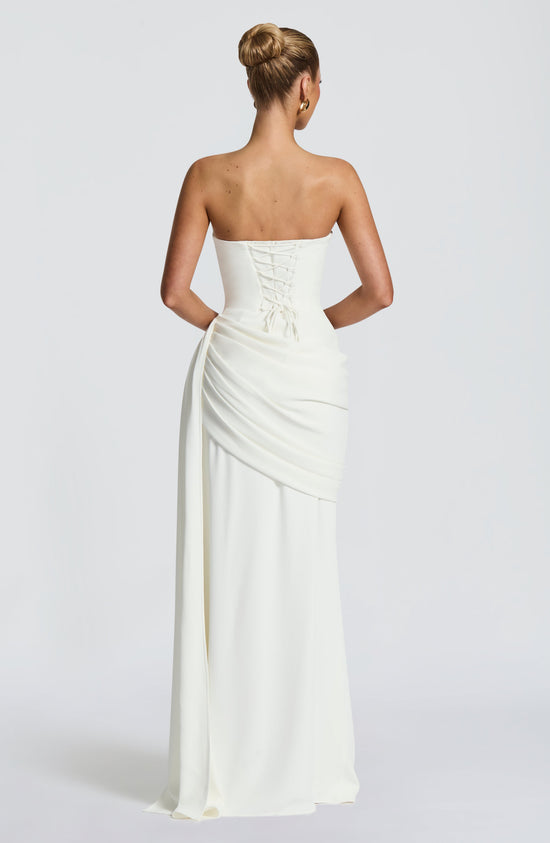 Pleated Cowl Gown