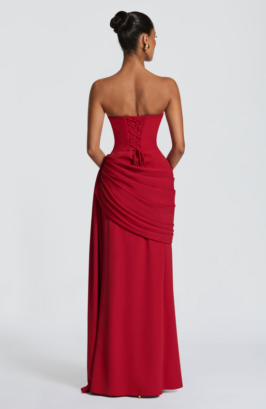 Pleated Cowl Gown