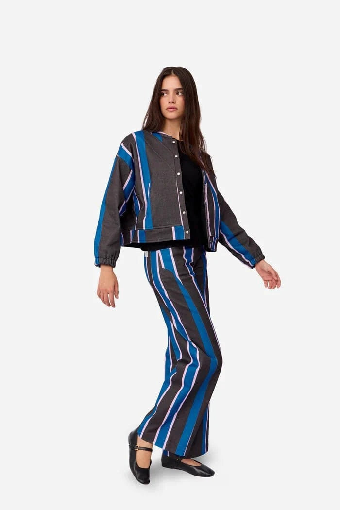 Striped Button - Down Set - Leeylaa