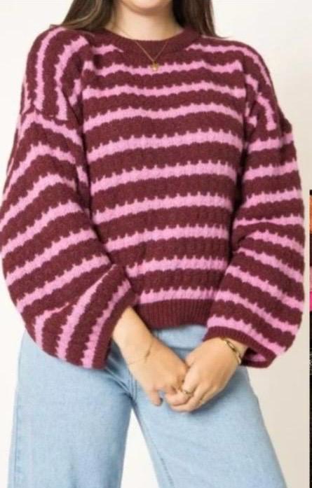 Effortless Striped Knit Sweater