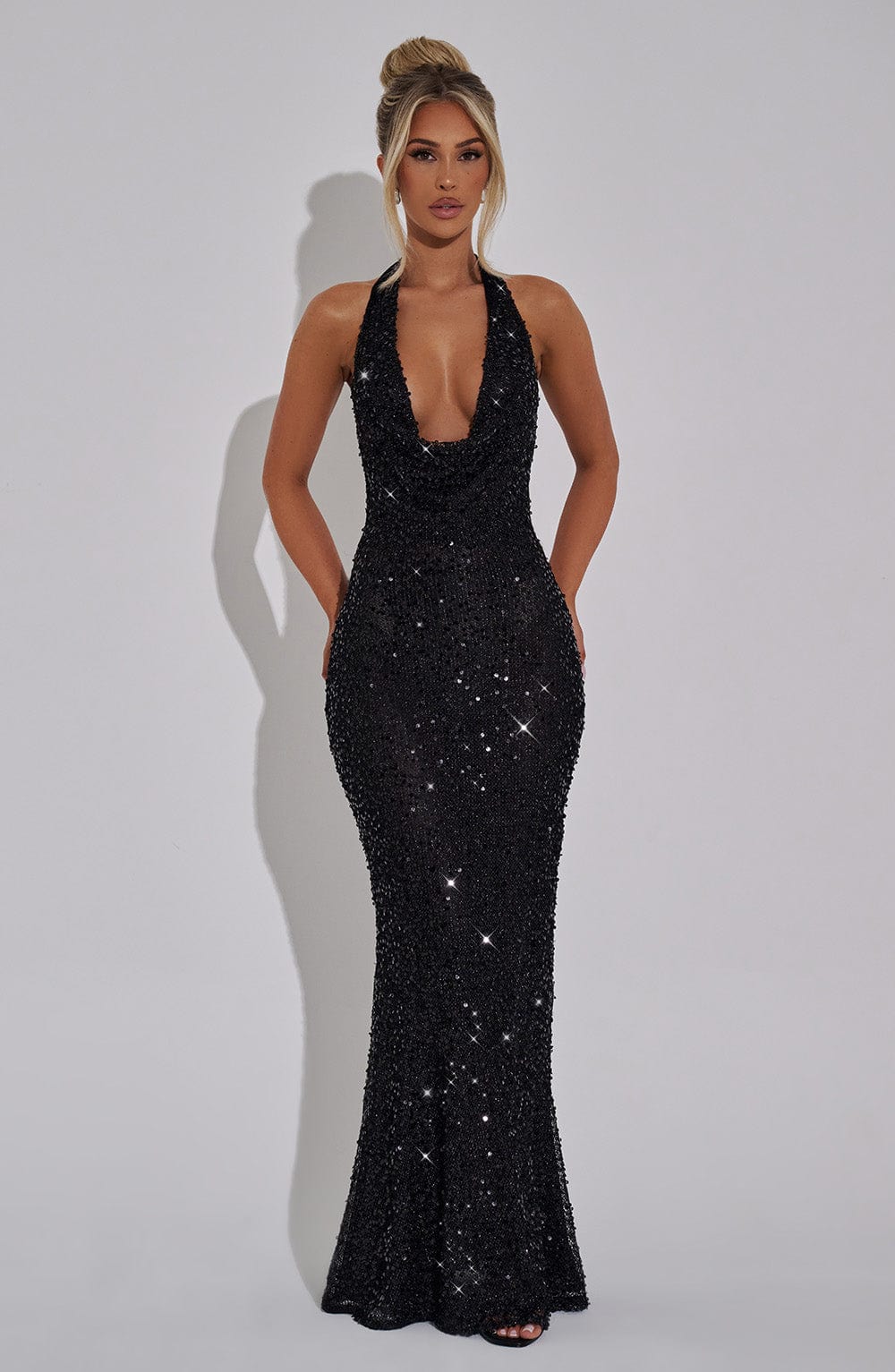 Luminous Halter Gown