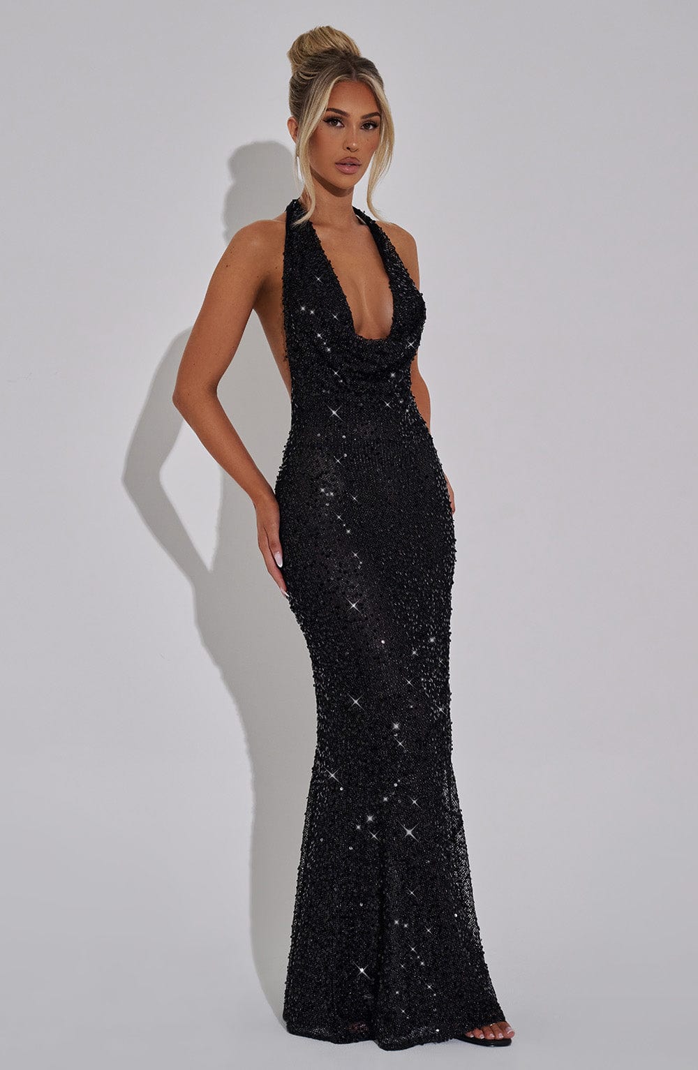 Luminous Halter Gown