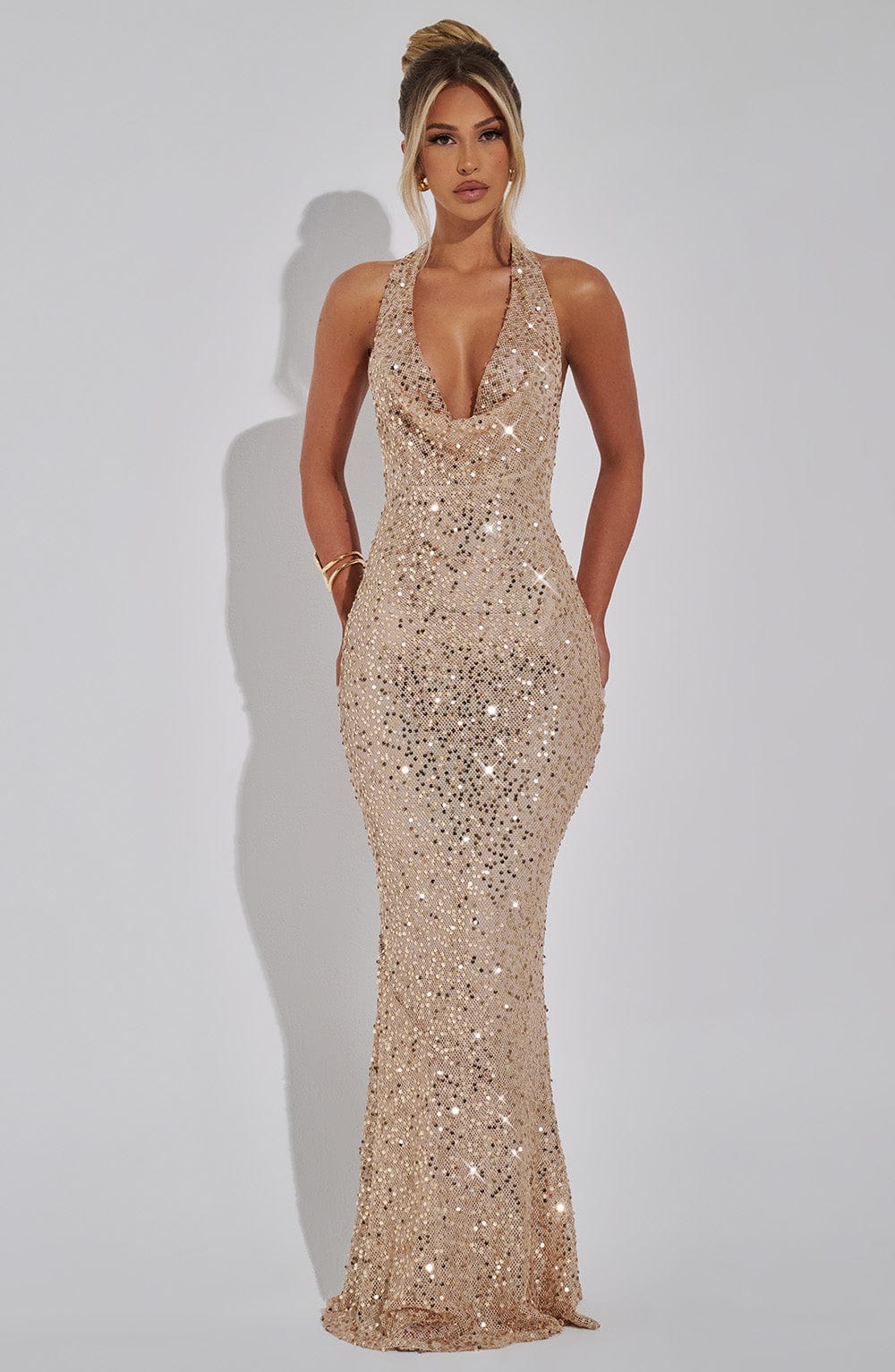 Luminous Halter Gown