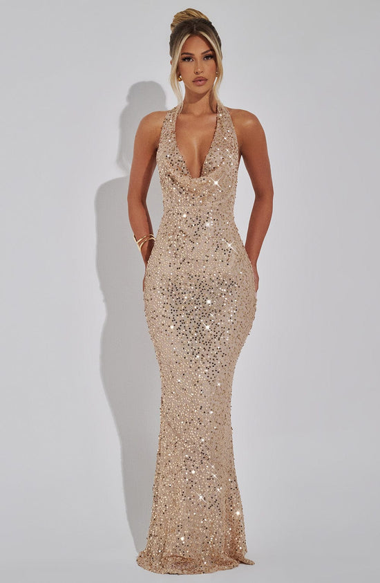 Luminous Halter Gown