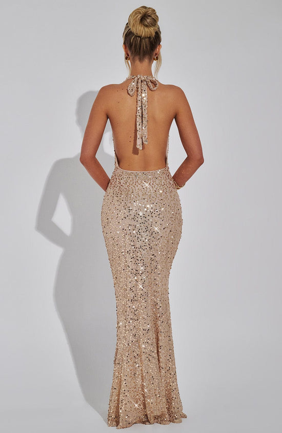 Luminous Halter Gown