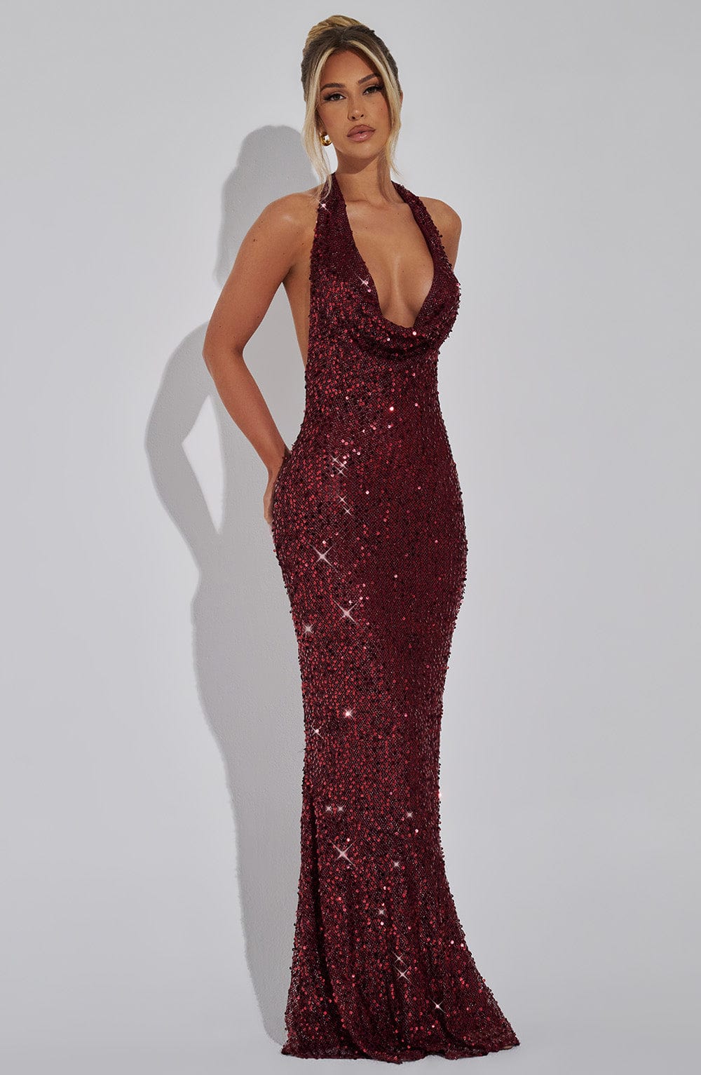 Luminous Halter Gown