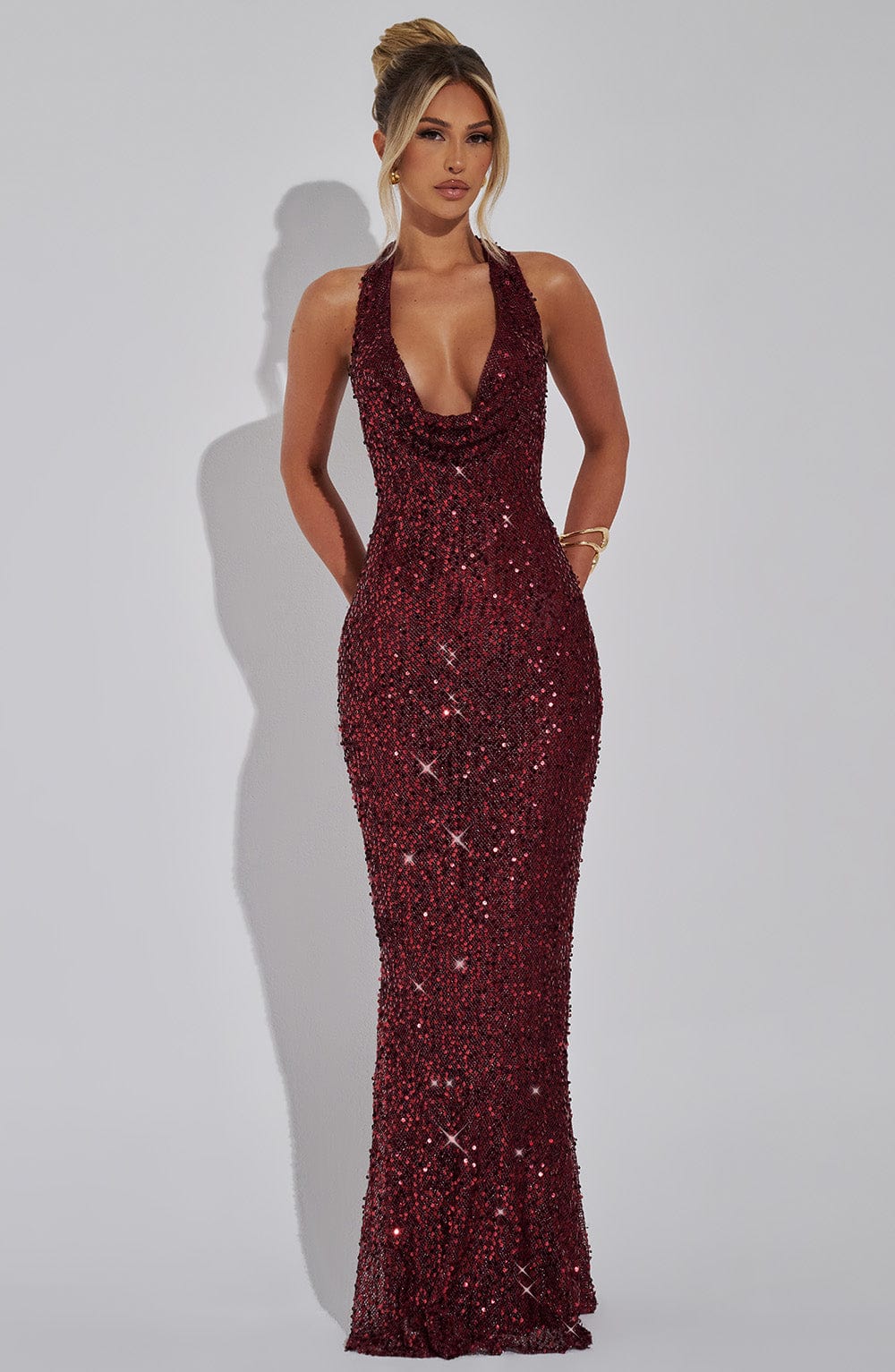 Luminous Halter Gown