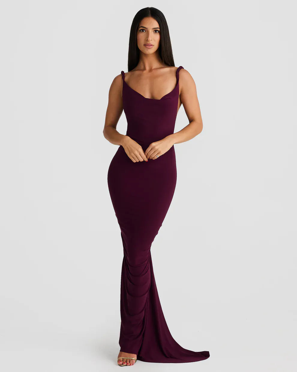 Twist-Back Maxi Dress