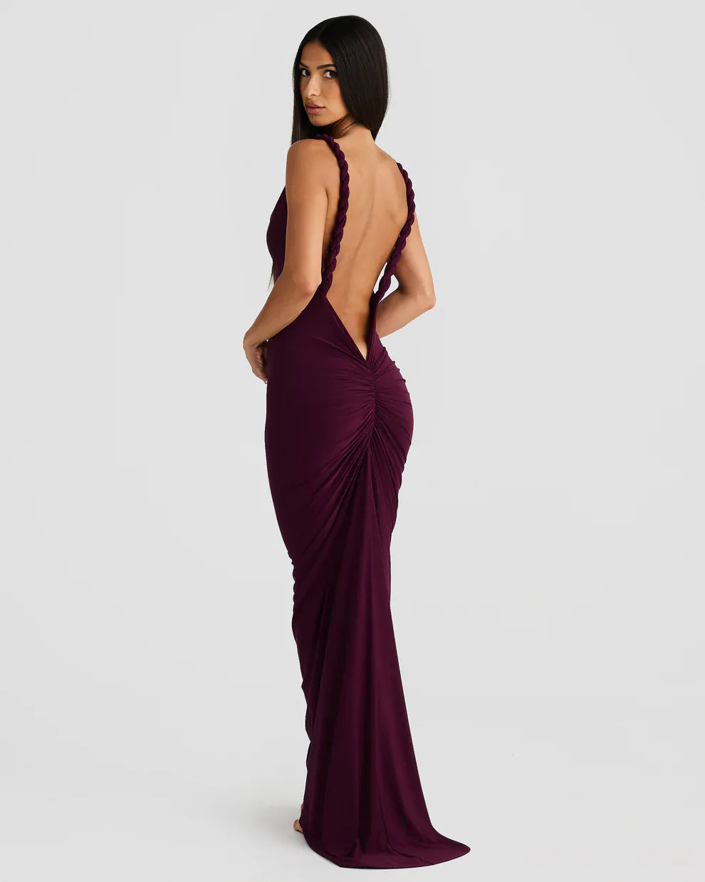 Twist-Back Maxi Dress