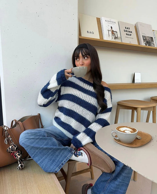 Striped Chic Knit Sweater
