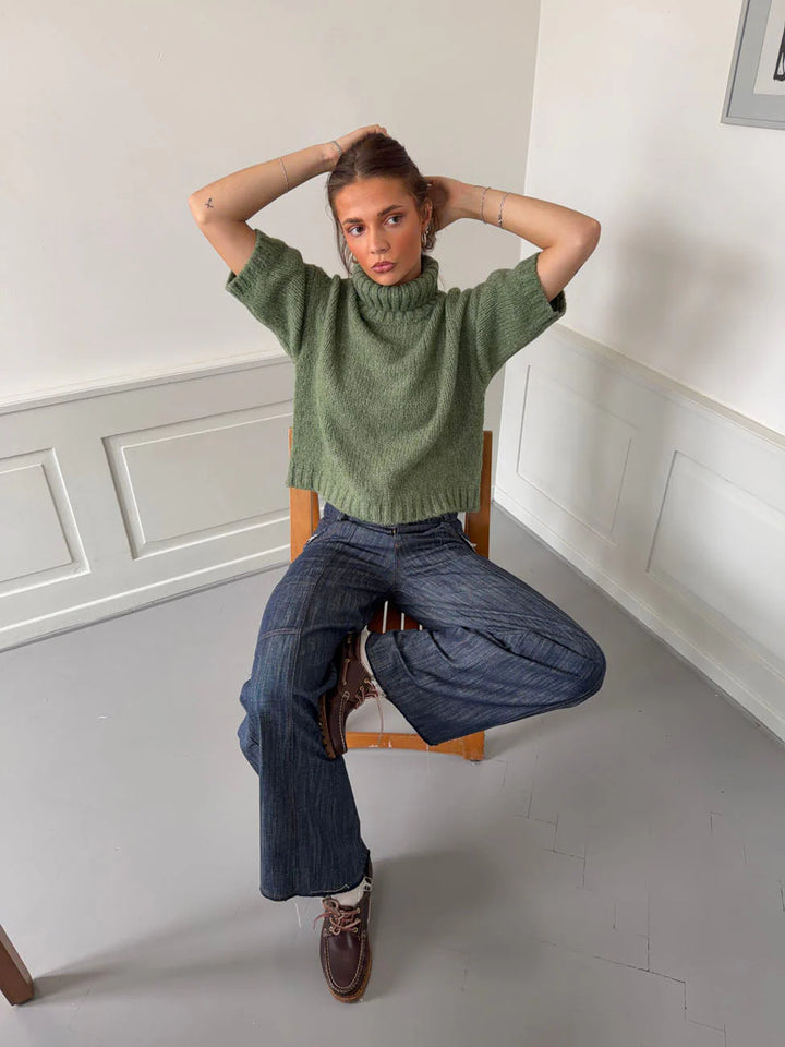 Effortless Chic Short Sleeve Sweater