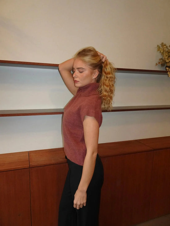 Chic Sleeveless Turtleneck Sweater